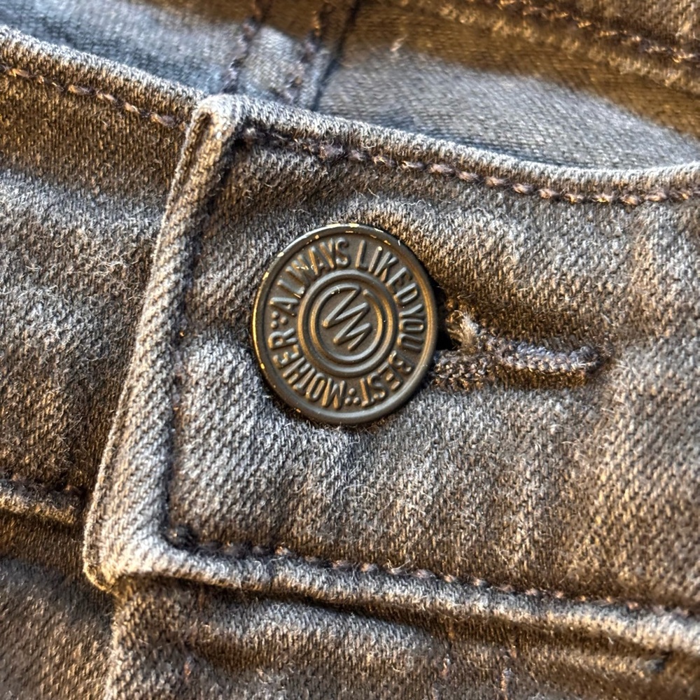 MOTHER The Hustler Ankle Black Jeans Not Guilty Wash Size 30 - Picture 9 of 16